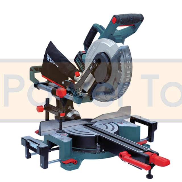 Пила торцовочная аккумуляторная с протяжкой Erbauer 18 V 5 Ah 216 mm