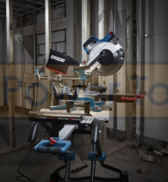 Пила торцювальна з протяжкою Erbauer EMIS254S 1800 W 254 mm