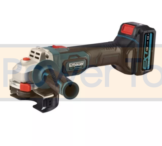 Болгарка безщіткова універсальна кутова шліфмашинка Erbauer EAG18-LI 18 V 115 mm 1 x 4 Ah