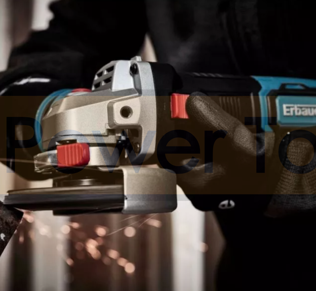 Болгарка безщіткова універсальна кутова шліфмашинка Erbauer EAG18-LI 18 V 115 mm 1 x 4 Ah. Фото 2