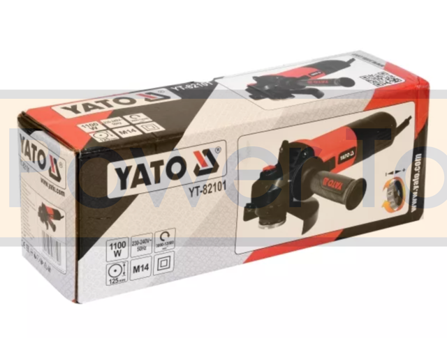 Болгарка універсальна кутова шліфмашинка Yato YT-82101 125 mm 1100 W. Фото 2