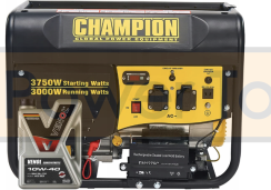 Бензиновий генератор Champion (USA) CPG4000E1-EU 3750 W з AVR(АРН)