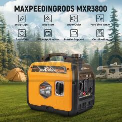 Портативний інверторний генератор, Maxpeedingrods MXR3800 ,потужністю 3500 Вт/3200 Вт на бензині. Фото 2